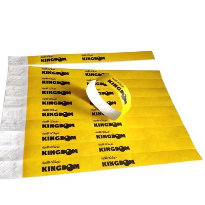Impressão a pedido do utilizador final alvo Pulseira de papel Tyvek ajustável com número de série