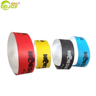 Impressão a pedido do utilizador final alvo Pulseira de papel Tyvek ajustável com número de série