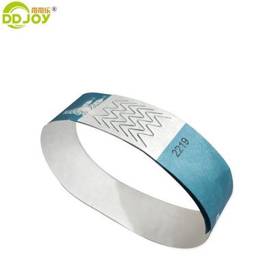 Impressão a pedido do utilizador final alvo Pulseira de papel Tyvek ajustável com número de série