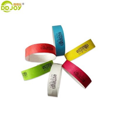 Técnica única Festival Pulseiras de papel para parque de diversões infantil Pulseiras Tyvek