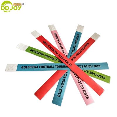Liderança de pulseiras/braceletes de papel Tyvek para eventos de festivais Materiais e desenhos