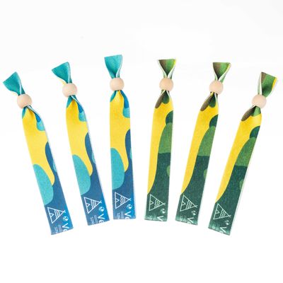 Sublimação Vermelha Tecido de Tecido Imprimível Pulseiras personalizadas para festas e eventos