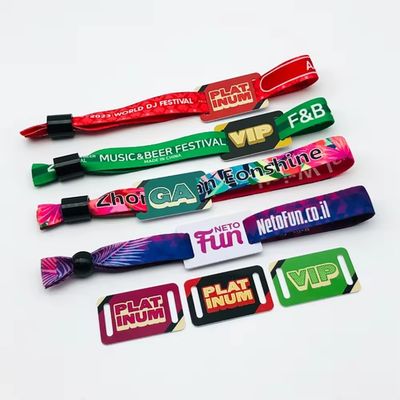 Sublimação Vermelha Tecido de Tecido Imprimível Pulseiras personalizadas para festas e eventos