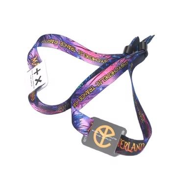 Sublimação Vermelha Tecido de Tecido Imprimível Pulseiras personalizadas para festas e eventos