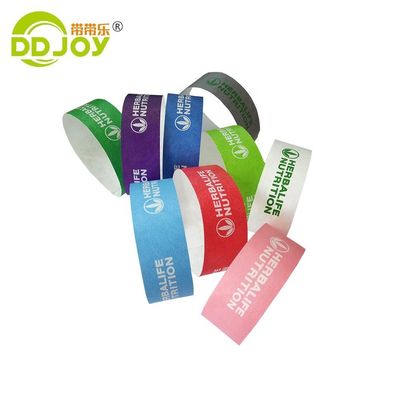 DDJOY Custom Tyvek Material Festa Unisex 3/4 polegadas pulseiras Unisex Festa Acessório