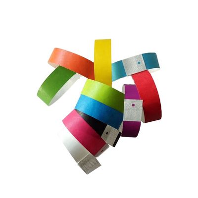 DDJOY 3/4 polegadas Plain Solid Neon Dupont Tyvek pulseiras para clube e bar Amarelo
