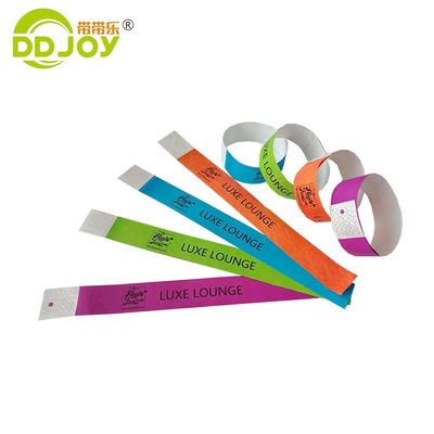 DDJOY 3/4 polegadas Plain Solid Neon Dupont Tyvek pulseiras para clube e bar Amarelo