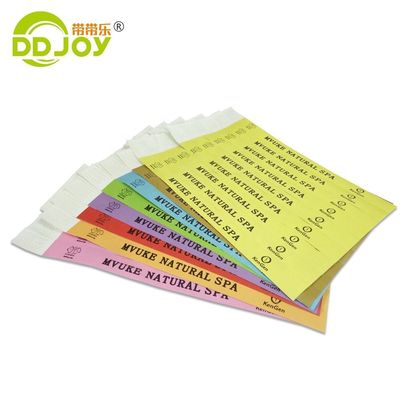Logotipo personalizado preto impermeável Adesivo de papel para crianças Pulseiras personalizadas