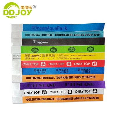 Pulseira Tyvek personalizada para eventos e festas 250*25mm/250*19mm Design personalizado