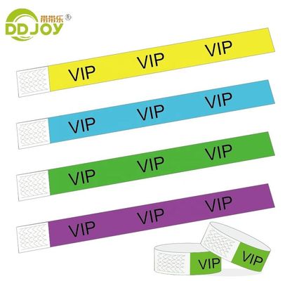 Pulseiras de papel Tyvek personalizadas resistentes à água Pulseiras de impressão a cores para ocasião de presente