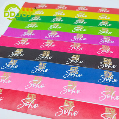 Pulseira de papel impermeável personalizada para eventos e identificação