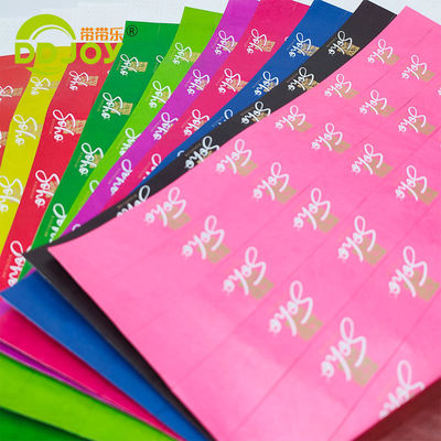 Pulseira de papel impermeável personalizada para eventos e identificação