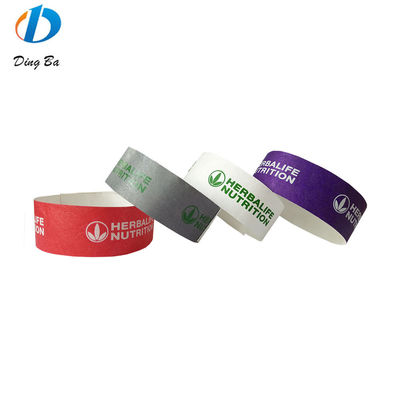 Destino Eventos e festivais de usuários finais Pulseiras Tyvek personalizadas para parque/clube/festa