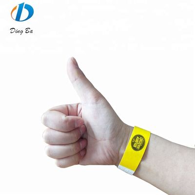 1 polegada Bracelete de cores sólidas simples para eventos de férias personalizado Papel DuPont colorido