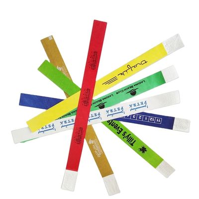 250*19mm Tyvek pulseiras de papel estilo clássico para eventos / playground / festival uma vez