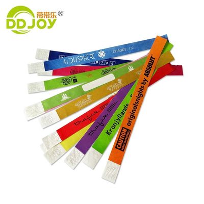 250*19mm Tyvek pulseiras de papel estilo clássico para eventos / playground / festival uma vez