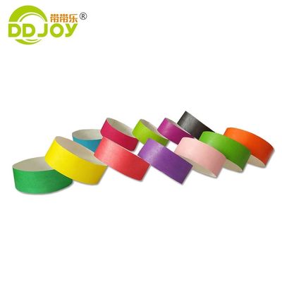 Pulseiras de papel Tyvek à prova d'água com material resistente a rasgos e durável