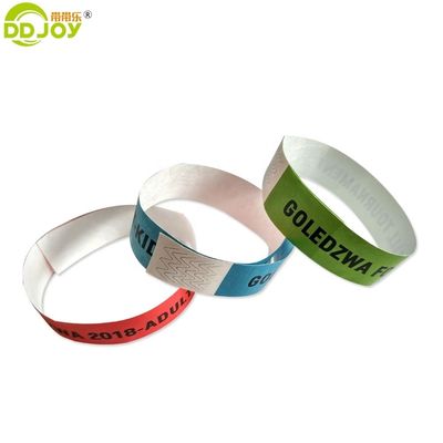 Pulseira Tyvek personalizada para eventos especiais 250*25mm/250*19mm Desenhos personalizados