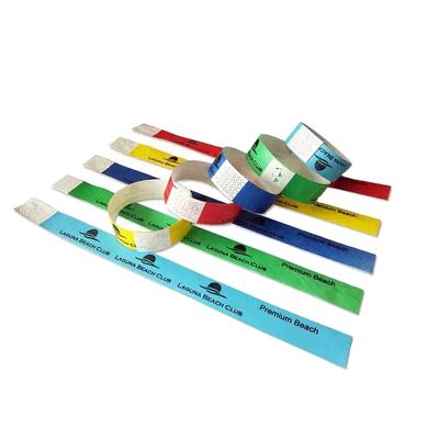 Pulseiras Tyvek Roxas Duráveis para Eventos Únicos 250*25mm/250*19mm