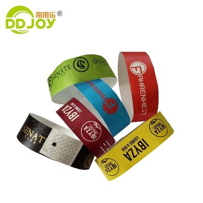 Pulseiras Tyvek Roxas Duráveis para Eventos Únicos 250*25mm/250*19mm