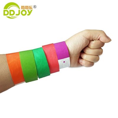 Pulseiras Tyvek Roxas Duráveis para Eventos Únicos 250*25mm/250*19mm