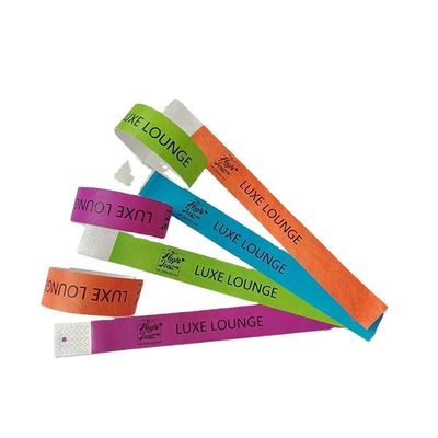 Popular Tyvek Pulseira Logotipo personalizado Pulseira de papel descartável