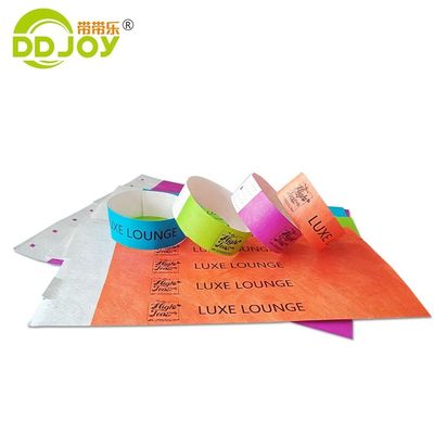 Popular Tyvek Pulseira Logotipo personalizado Pulseira de papel descartável