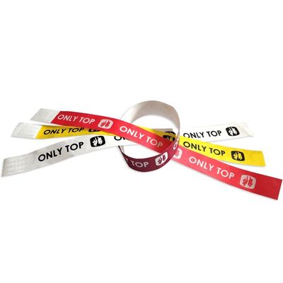 Letras personalizadas Temática Tyvek Pulseira de papel para segurança e identificação de eventos