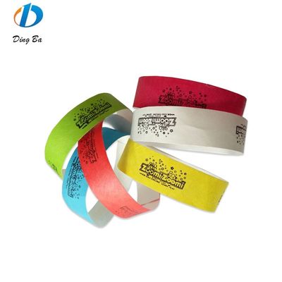 Letras personalizadas Temática Tyvek Pulseira de papel para segurança e identificação de eventos
