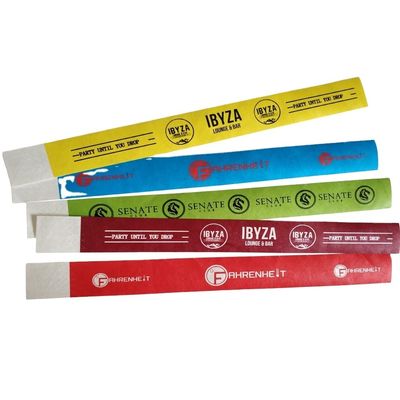 Pulseira impermeável Tyvek personalizada para evento festa festival e casamento OEM personalizado